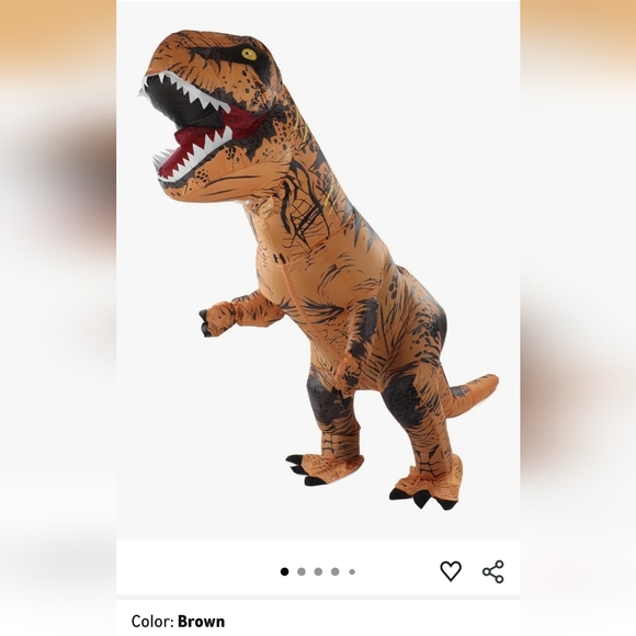 Other - Inflatable Dinosaur Costume for Kids - Brown